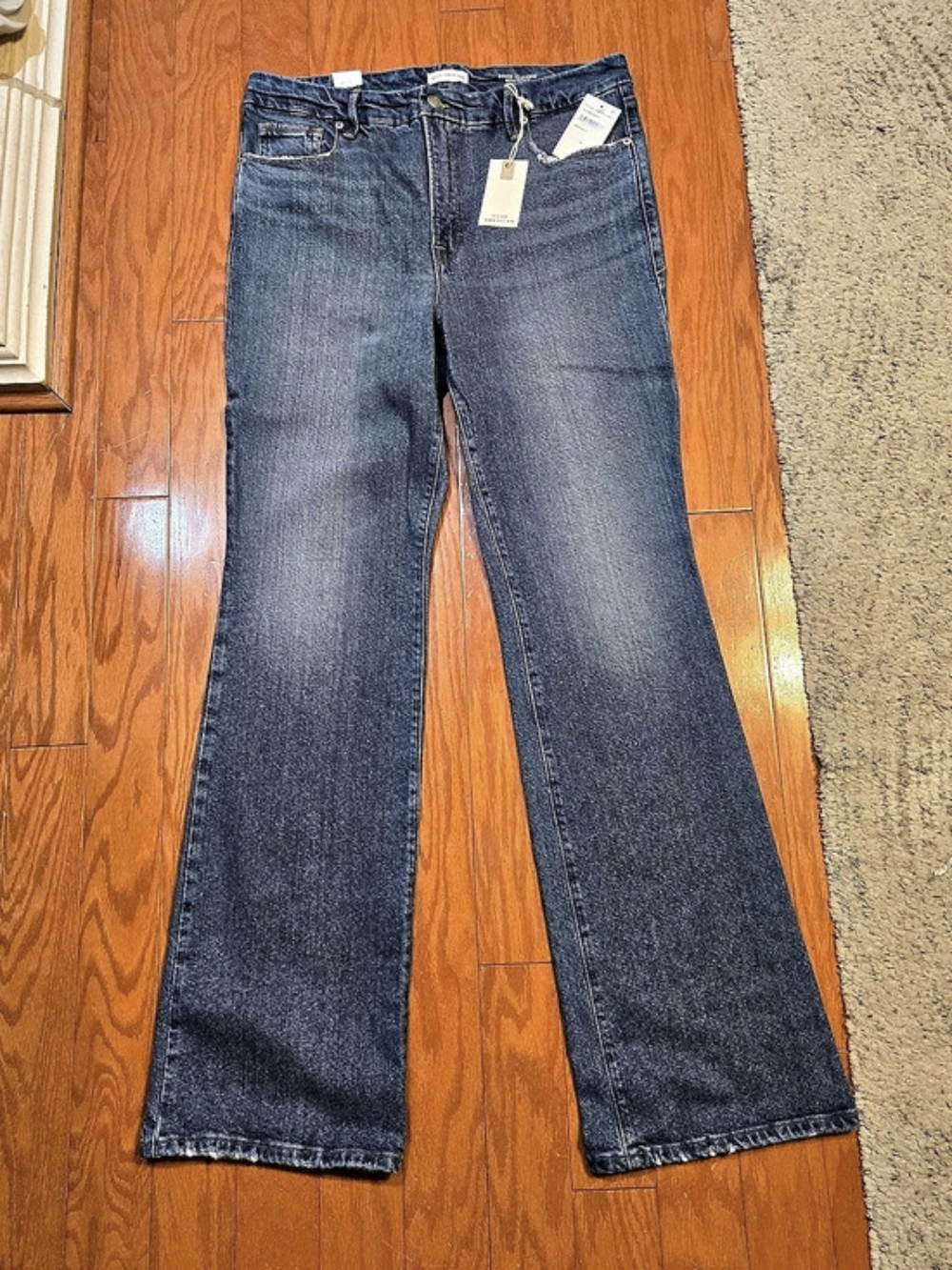 Good American Good Classic Slim Bootcut Slim Bootcut Jeans Blue Waist 14 (32)
